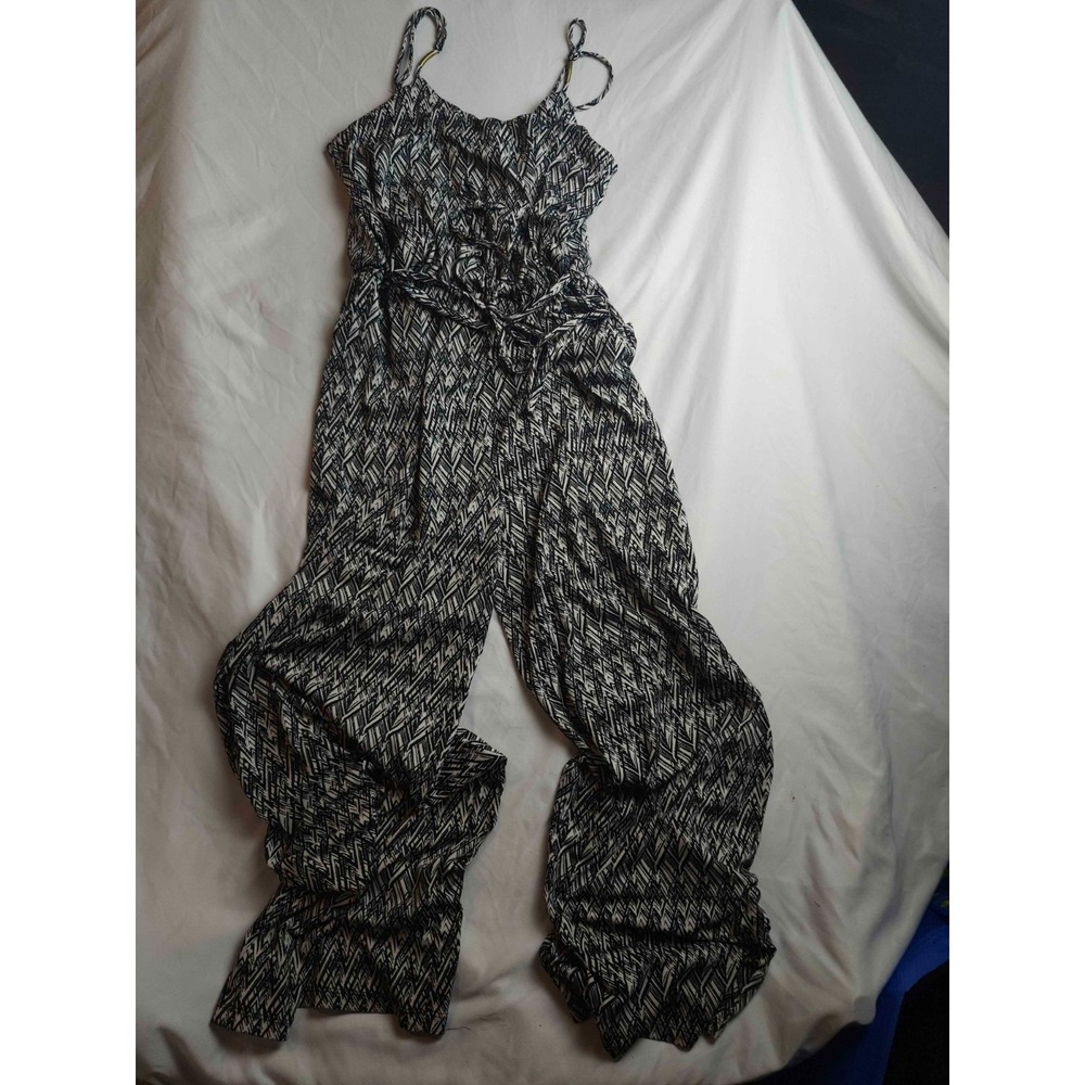 Eye Candy Jumpsuit Womens L Chevron Tribal Flowy Edgy Boho Chic Festivalwear
